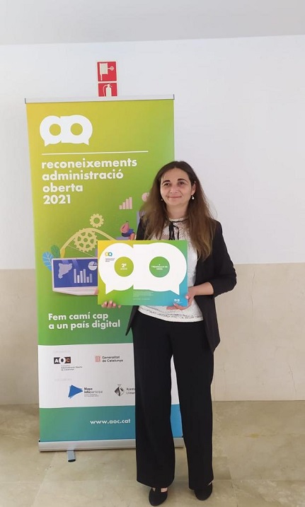 La coordinadora d’Organització i Polítiques Digitals de l'Ajuntament de Lleida, Laura Sunyol, ha reconegut el reconeixent atorgat per l'AOC a la Paeria.