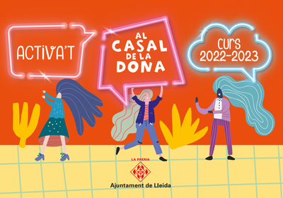 Imatge de la portada del programa d'activitats "Activa't al Casal de la Dona" - curs 2022/2023