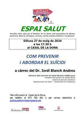 <bound method DexterityContent.Title of <Event at /fs-paeria/paeria/ca/actualitat/agenda/espai-salut-activat-al-casal-1>>.