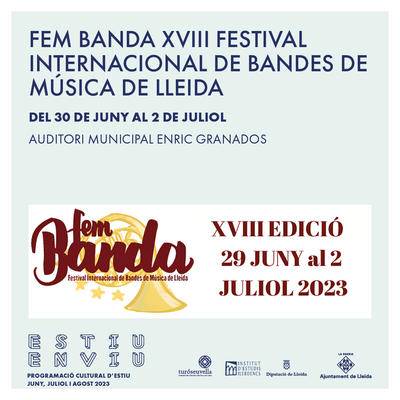 <bound method DexterityContent.Title of <Event at /fs-paeria/paeria/ca/actualitat/agenda/fem-banda-xviii-festival-internacional-de-bandes-de-musica-de-lleida>>.
