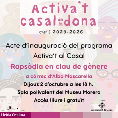 <bound method DexterityContent.Title of <Event at /fs-paeria/paeria/ca/actualitat/agenda/inauguracio-curs-activat-al-casal-2025-2026>>.