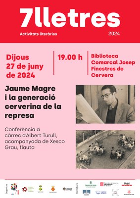 <bound method DexterityContent.Title of <Event at /fs-paeria/paeria/ca/actualitat/agenda/jaume-magre-i-la-generacio-cerverina-de-la-represa>>.