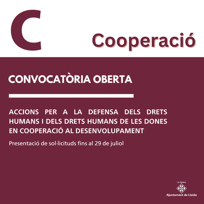 <bound method DexterityContent.Title of <Event at /fs-paeria/paeria/ca/actualitat/agenda/oberta-convocatoria-l-10-3-daccions-en-defensa-dels-dh-i-dels-dhd-en-cooperacio-al-desenvolupament>>.