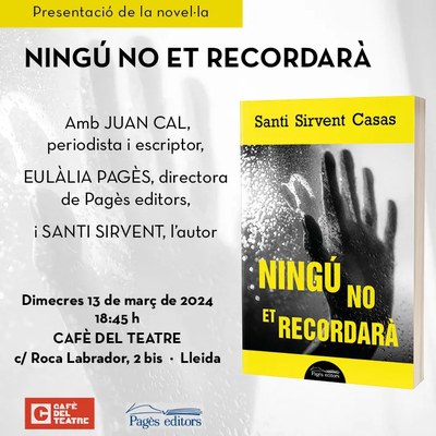 <bound method DexterityContent.Title of <Event at /fs-paeria/paeria/ca/actualitat/agenda/presentacio-de-la-novel-la-ningu-et-recordara>>.