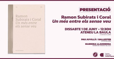 <bound method DexterityContent.Title of <Event at /fs-paeria/paeria/ca/actualitat/agenda/presentacio-del-llibre-un-mes-entre-els-sense-veu>>.