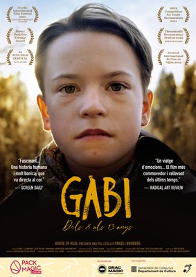Imatge del cartell de la projecció “Gabi, dels 8 als 13 anys”.