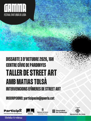 <bound method DexterityContent.Title of <Event at /fs-paeria/paeria/ca/actualitat/agenda/taller-de-street-art-amb-matias-tolsa>>.