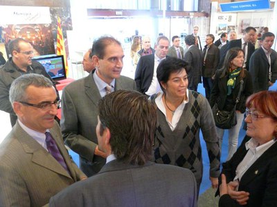 La primera tinent d'alcalde, Marta Camps, ha acompanyat Fogué en la seva visita a Municipàlia.