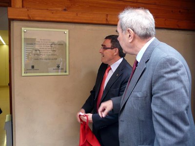 Durant la inauguració s'ha descobert una placa commemorativa.