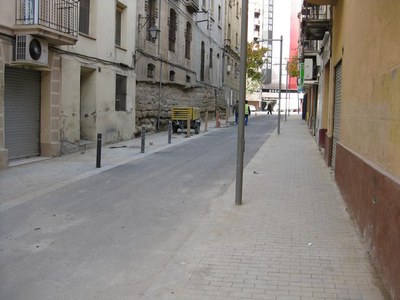 Estat de les obres al carrer Isabel II.