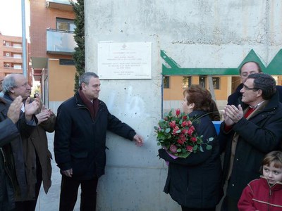 S'ha descobert una placa en record d'Emilio Subias.