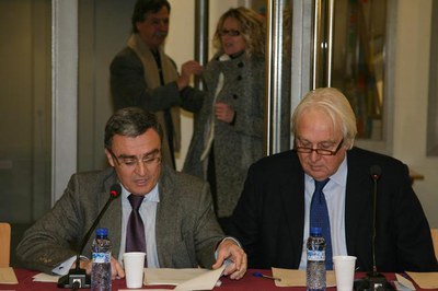 3. Àngel Ros i Magí Raventós, en la presidència..