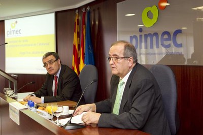 angel Ros amb el president de PIMEC.