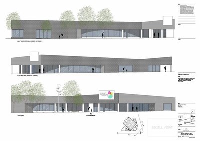 Plànol alçat del projecte del Mercat de Ronda Fleming..