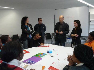 Minoves i Faus, acompanyats de M. Rosa Ball, han visitat els diversos els participants als projectes de codesenvolupament que s'estan portant a terme.