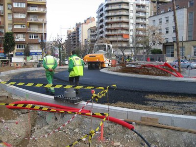 Les obres de la plaça Ricard Viñes segueixen segons el ritme previst..