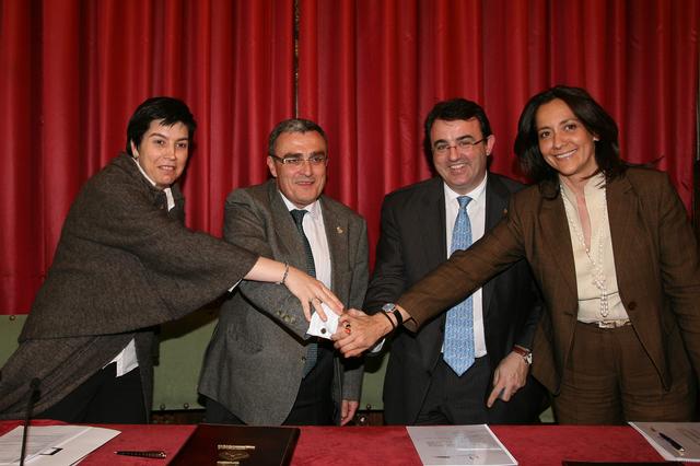 D'esquerra a dreta, Marta Camps, Àngel Ros, Jaume Tàpies i Maria Hernández.