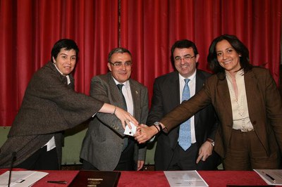 D'esquerra a dreta, Marta Camps, Àngel Ros, Jaume Tàpies i Maria Hernández..