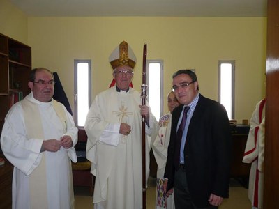 El bisbe de Lleida, Joan Piris, i l'alcalde de la ciutat, Àngel Ros.