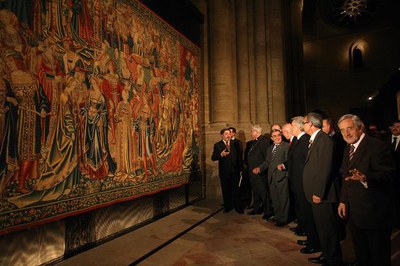 La mostra reuneix per primera vegada el conjunt dels tapissos flamencs que a l’origen formaven part del parament de culte de la Seu Vella..