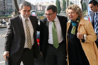 L'alcalde, Àngel Ros, amb la consellera Marina Geli i el director dels SSTT de Salut, Sebastià Barranco..