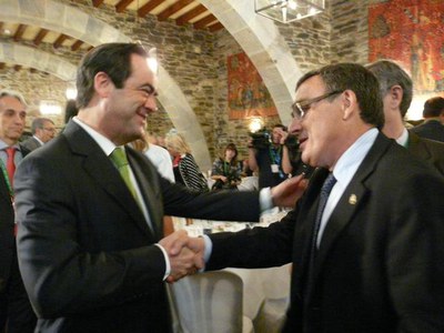 José Bono i Àngel Ros, a la trobada empresarial.