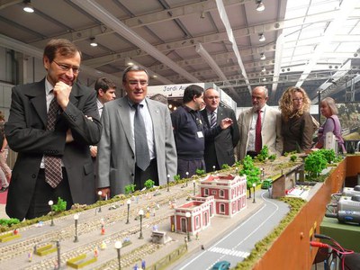 El Saló acull maquetes de trens en miniatura de grans dimensions.