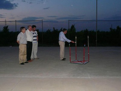 El paer en cap ha estat l'encarregat d'encendre la traca d'inici de la Festa Major.