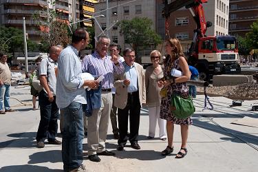 Foto 3. Les obres de la plaça Ricard Viñes entren en la seva recta final.
