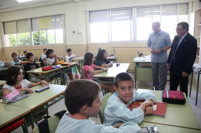 2. Àngel Ros, a l'escola Pràctiques II..