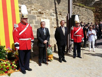 L'alcalde de Lleida, Àngel Ros, i el pregoner d'enguany, Josep Tort.