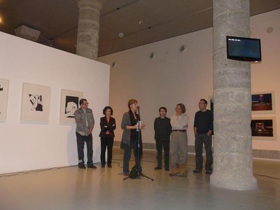 5) Montse Parra ha assistit aquest vespre a la inauguració de les 3 exposicions.