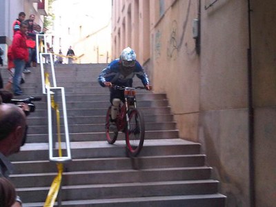 Un dels participants, durant el recorregut.