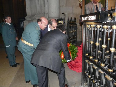 Moment de l'ofrena de flors.