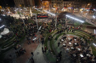 Vista general de la plaça.
