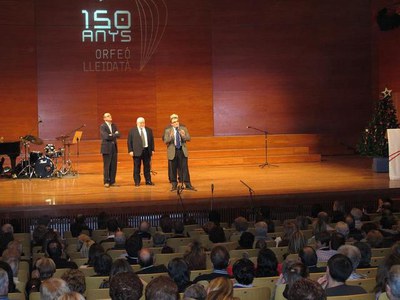 Foto 2. Àngel Ros ha anunciat que proposarà al Ple Municipal l'atorgament de la Medalla de la Ciutat al Mèrit Cultural a l'Orfeó Lleidatà amb motiu d….