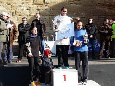 Àngel Ros i Txema Alons, amb les tres primeres classificades.