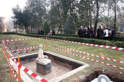 La font de la sirena és una de les fonts del parc que s'estan rehabilitant..