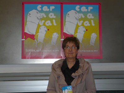 Foto 2. La tinent d'alcalde ha presentat les novetats d'enguany, com l'exposició a Jordi Plens o la cursa de "catxarros".