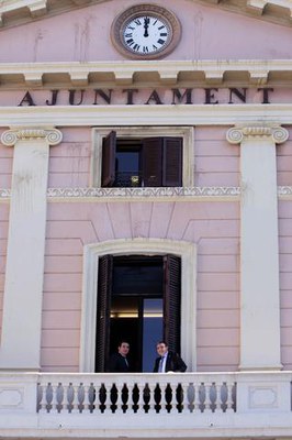 Els dos alcaldes s'han reunit a la seu de l'Ajuntament de Sabadell..