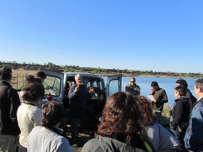 Foto 2. El taller s'ha fet en diferents espais naturals: la Mitjana, l'estany d'Ivars i l'embassament d'Utxesa.