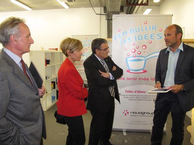 Foto 2. En el recorregut, s'han visitat diferents empreses que estan instal·lades al Parc.