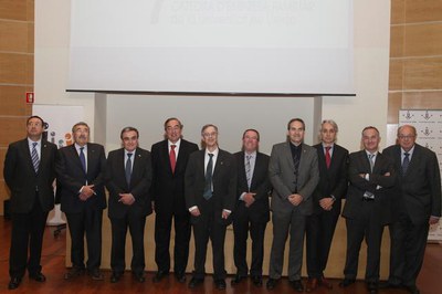 2. Els impulsors de la Càtedra, amb Joan Rosell..