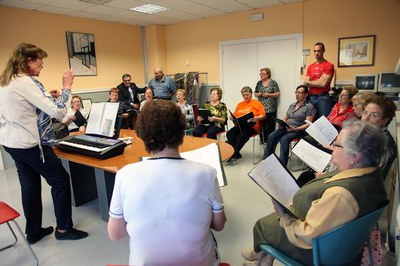 Assaig de la coral del centre.