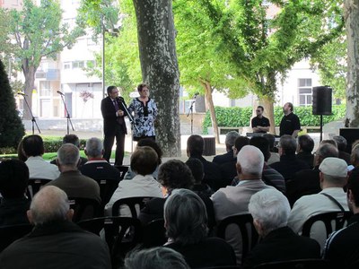 Foto 3. L'alcalde ha defensat en la seva intervenció la creació d’ocupació i el reforç del sistema educatiu.