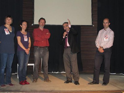 Foto 2. L'acte de celebració del Primer de Maig de CCOO s'ha fet al xalet dels Camps Elisis, al River Cafè.