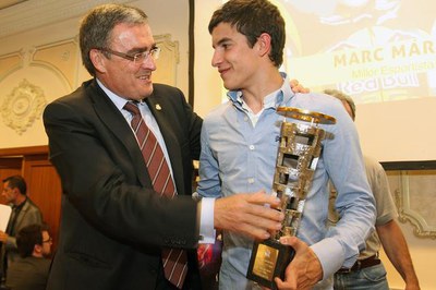 Foto 3. Marc Marquez s'ha endut el guardó al millor esportista masculí.