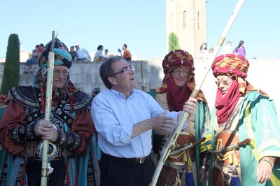 Foto 5. La sortida es fa des de la porta dels Lleons del Turó de la Seu Vella.