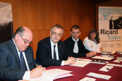 2. El conveni s'ha signat a la sala 2 de l'Auditori, que serà l'escenari del certamen..