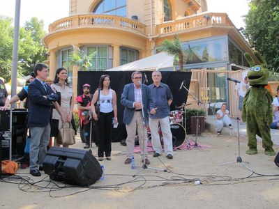 Foto 2. La festa s'ha fet als Camps Elisis, amb la participació del Club Banyetes.